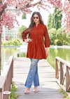 Trendy Touch By Wooglee Rayon Ladies Top Wholesale Market In Surat